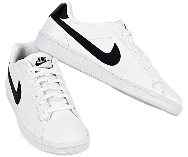 nike men black solid court majestic leather sneakers