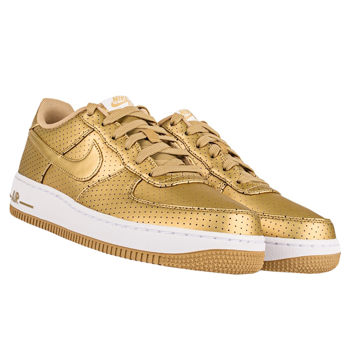 Nike Women Air Force 1 One LV8 GOLD EDITION Shoes Women's Sneakers gym ...