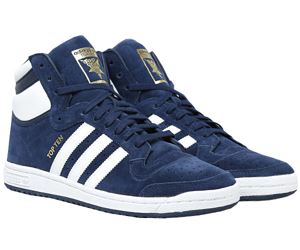 adidas Originals Top Ten HI Men's Shoes Sneaker Blue leather new forum ...