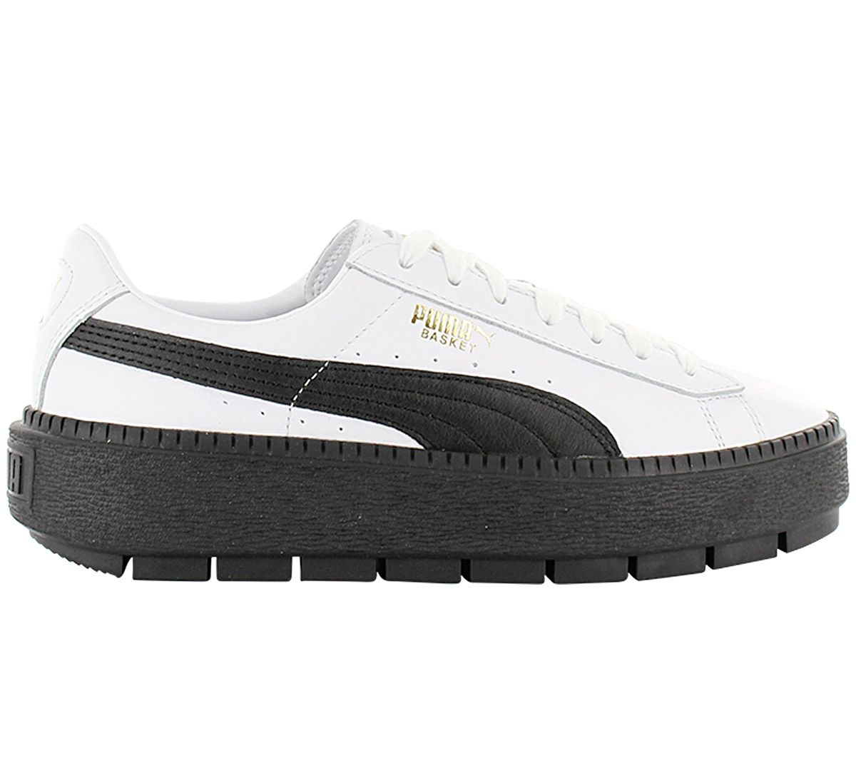 puma basket platform trace white