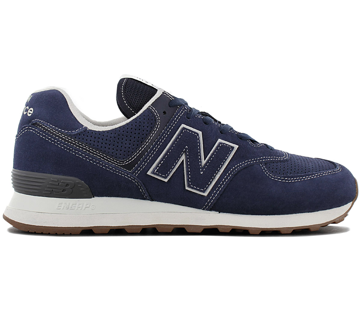 new balance 574 leather blue