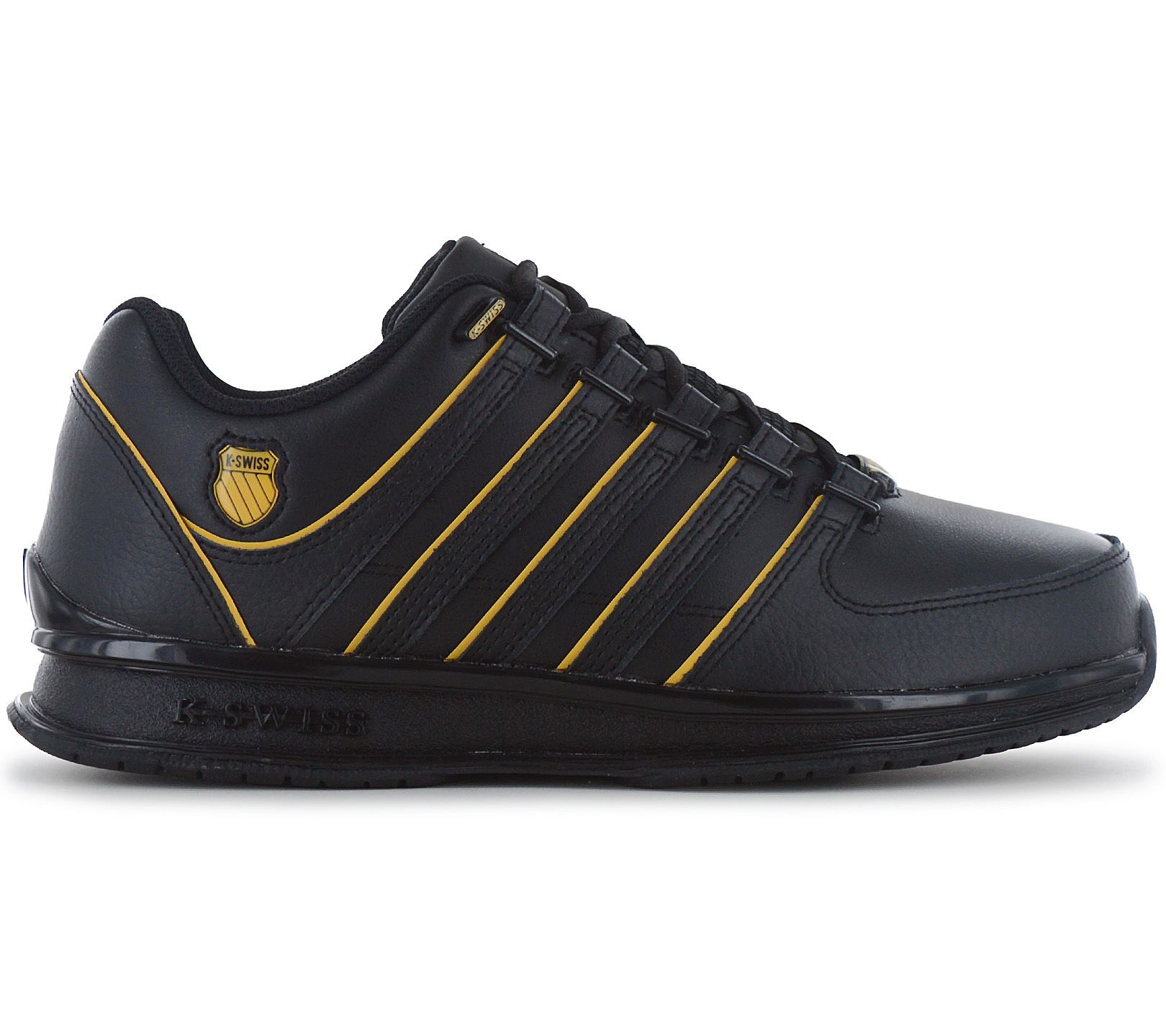 K-Swiss RINZLER Leather - Herren Sneakers Schuhe Schwarz 01235-071-M