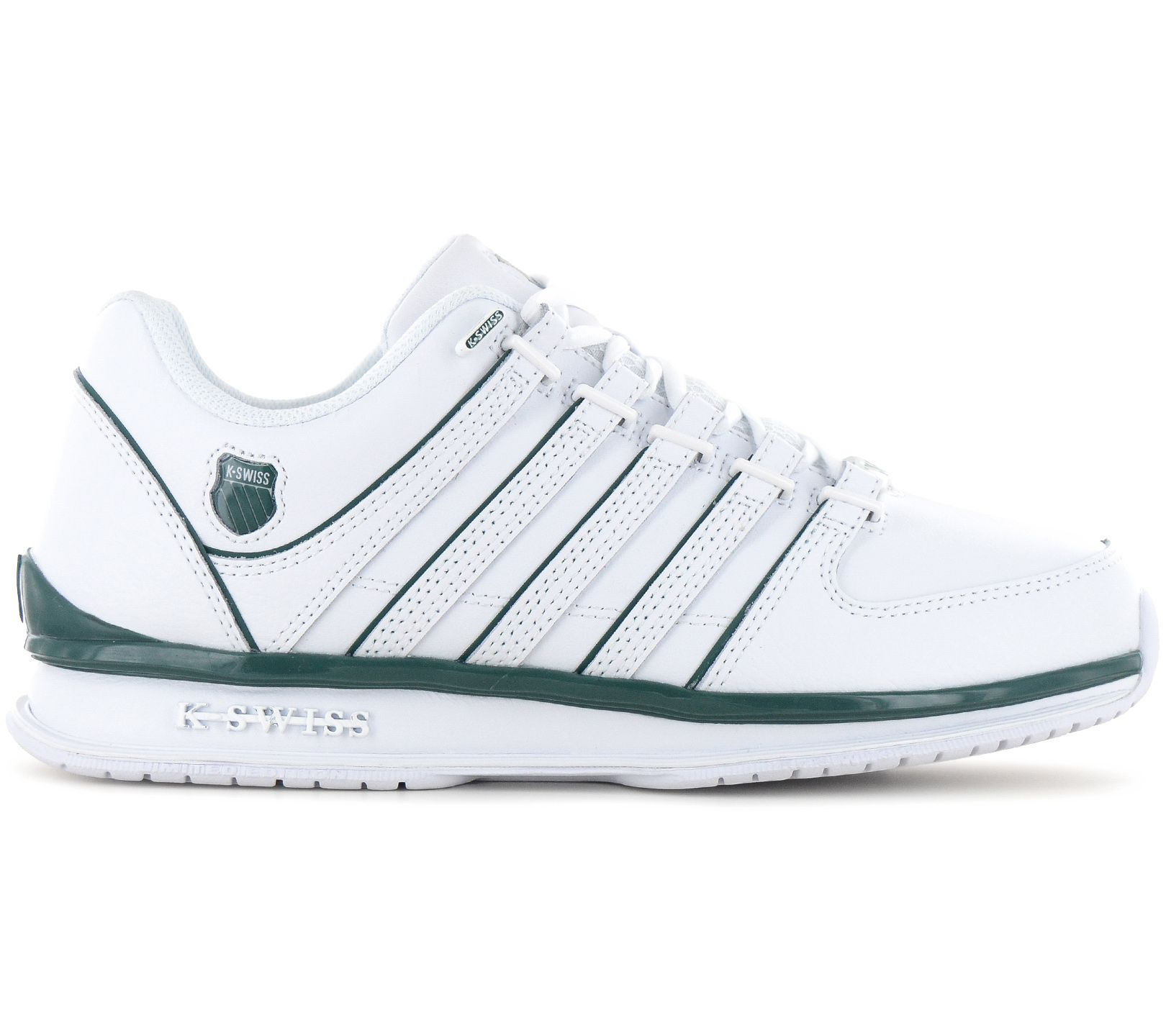 K-Swiss RINZLER Leather - Herren Sneakers Schuhe Weiß 01235-108-M