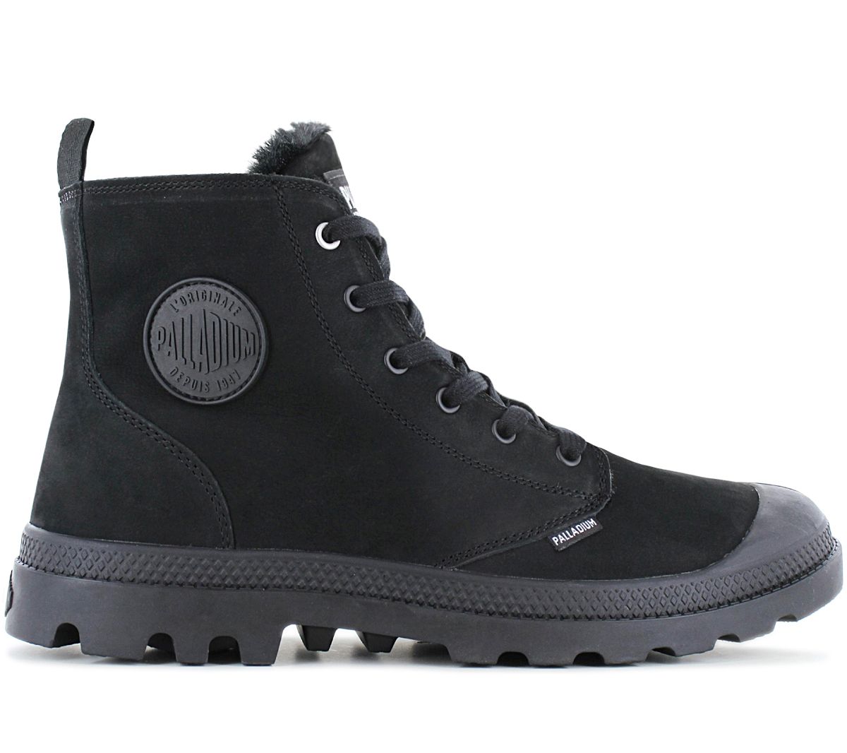 PALLADIUM Pampa HI ZIP WL - Herren Winter Stiefel Boots Gefüttert Leder Schwarz 05982-010-M