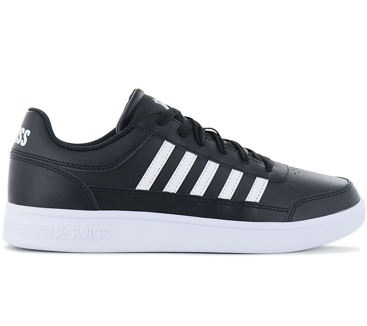 K-Swiss Court Chasseur - Herren Sneakers Schuhe Leder Schwarz 06042-009-M