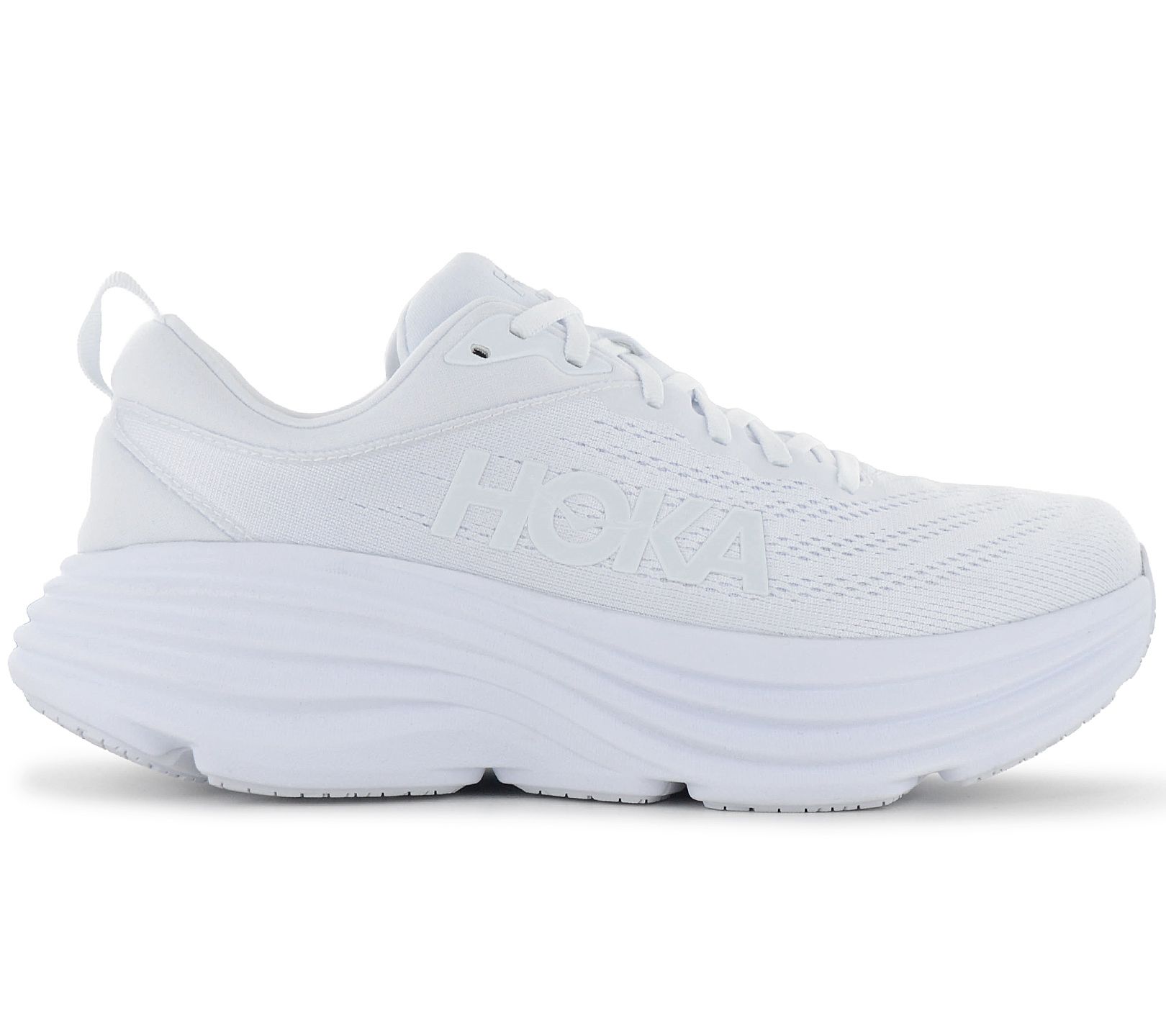 Hoka One Bondi 8 - Herren Laufschuhe Running Schuhe Weiß 1123202-Wwh