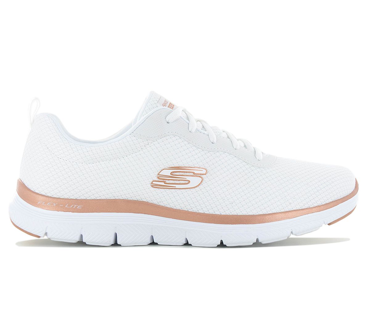 SKECHERS Flex Appeal 4.0 Brilliant View - Damen Sneakers Schuhe Weiß 149303-WTRG
