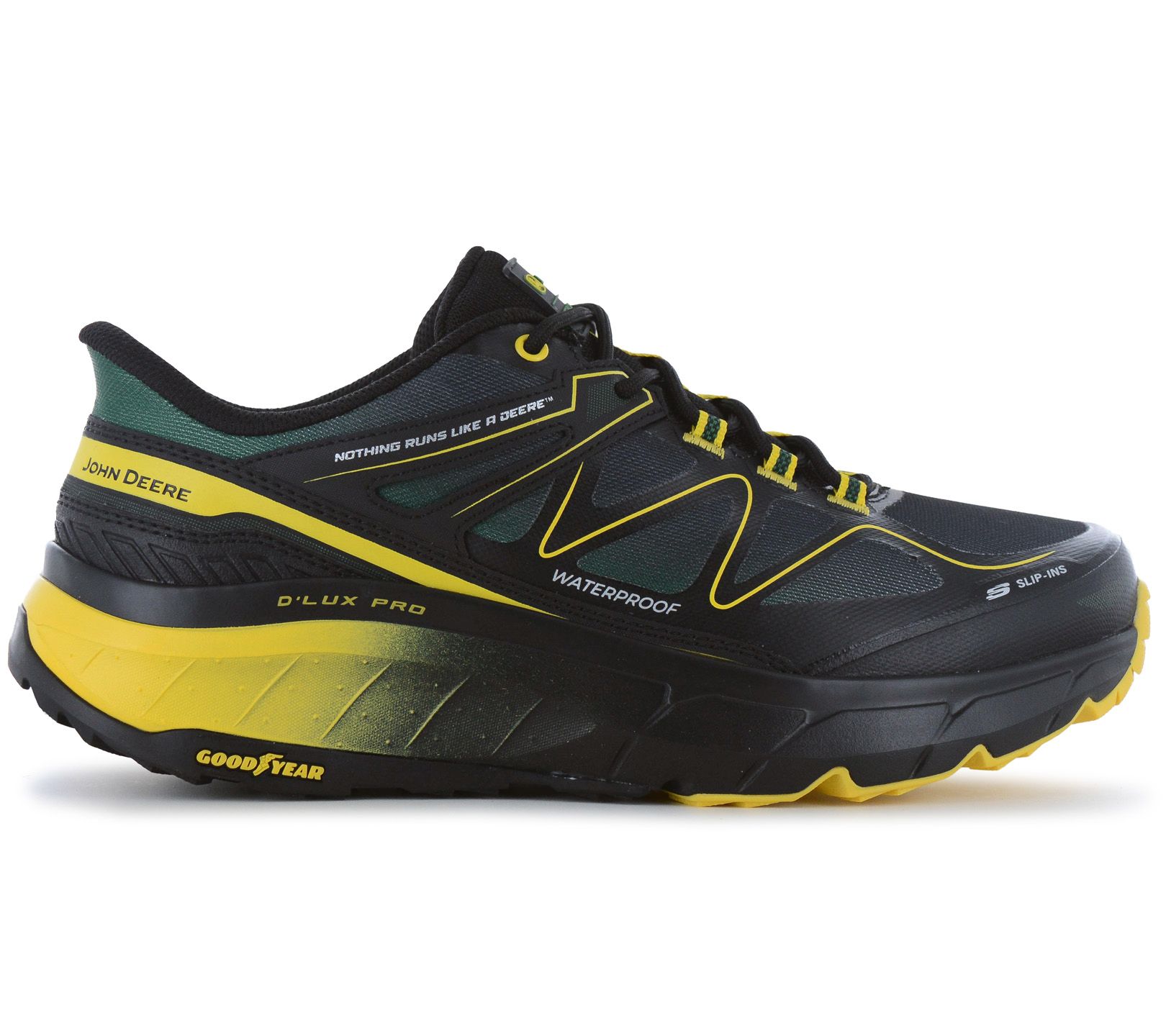 Skechers D'Lux Pro Waterproof - Reel Cutting - John Deere - Herren Schuhe Schwarz 256202-BKGR