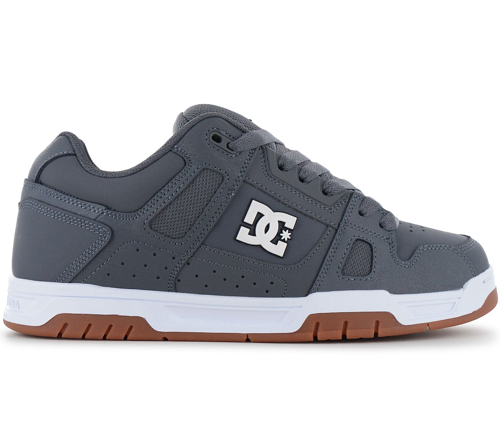 DC Shoes Stag - Herren Sneakers Skater Skate Schuhe Leder Grau 320188-2GG