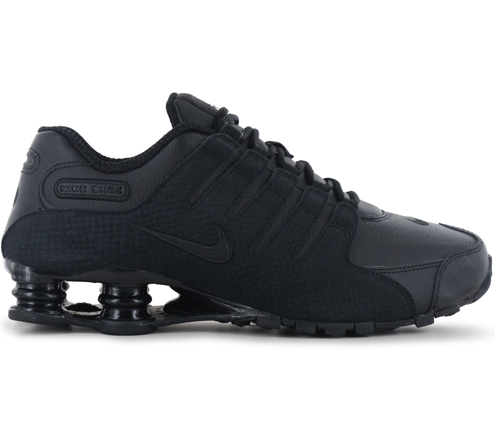 Nike Shox NZ Leather - Herren Sneakers Schuhe Schwarz 378341-001