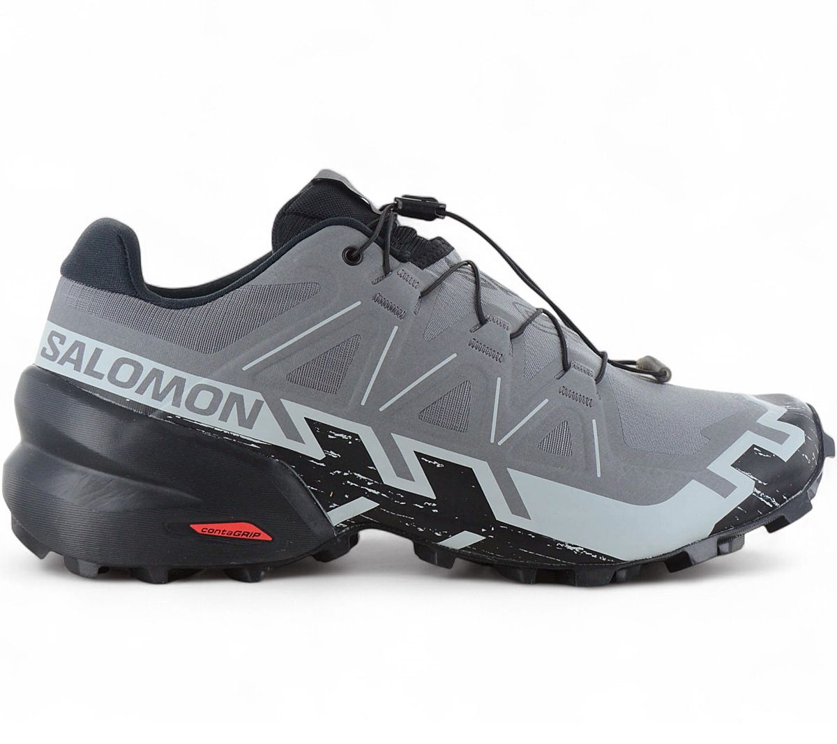 Salomon Speedcross 6 WIDE - Herren Trail-Running Schuhe Laufschuhe Grau 417441