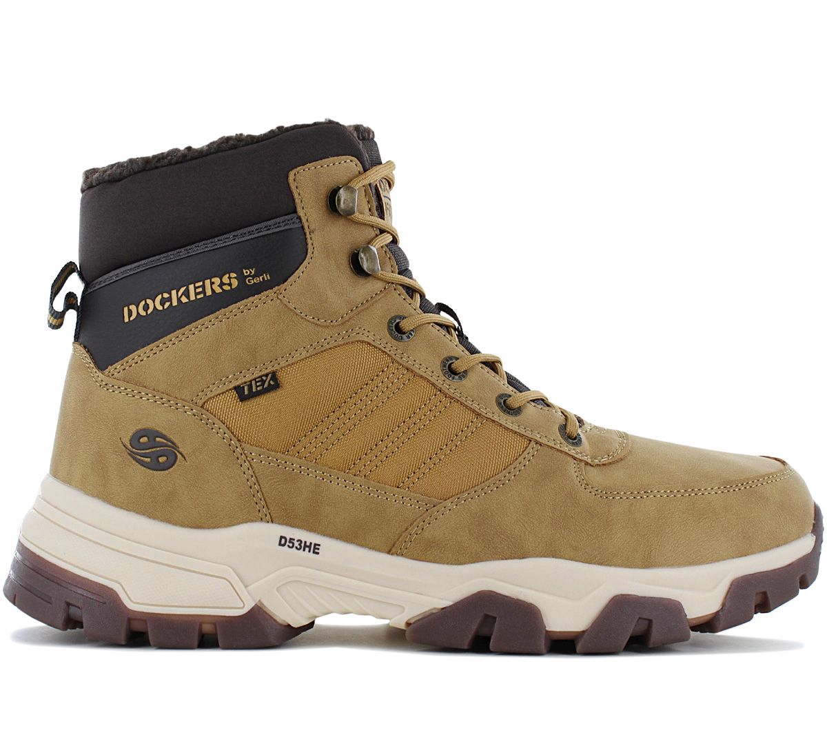 Dockers By Gerli Boots - Herren Winter Stiefel Gefüttert Schuhe Braun 53HE102-657910