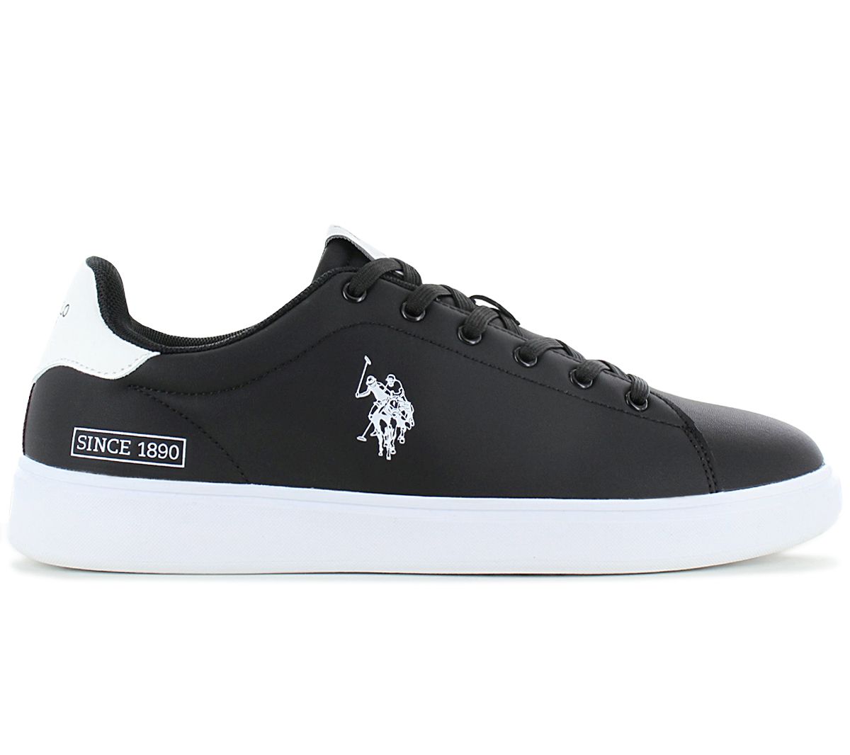 U.S. POLO ASSN. BYRON - Herren Sneakers Schuhe Schwarz 001-BLK-WHI03