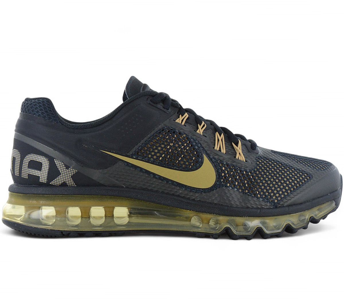 Nike Air Max 2013 - Herren Sneakers Schuhe Schwarz-Gold HQ1927-001
