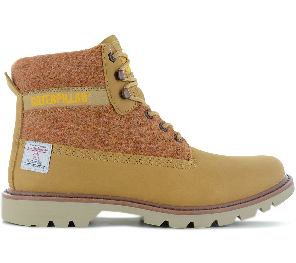 Cat Caterpillar Colorado 2.0 Harris Tweed Boots - Stiefel Leder Amber-Gold P111326