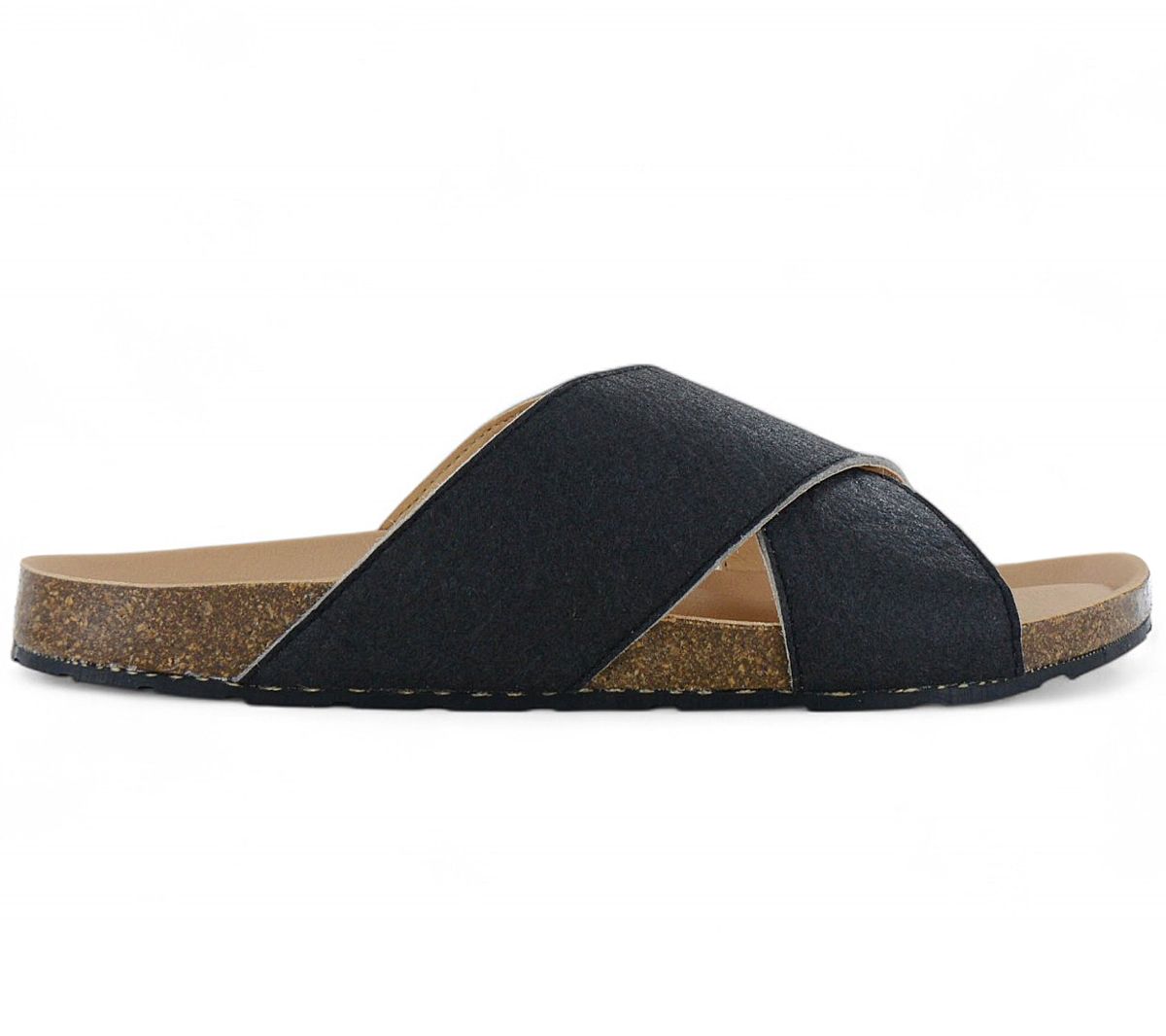 NAE Vegan Shoes TUPAI - Herren klassische Sandalen Schwarz - Hergestellt in Spanien